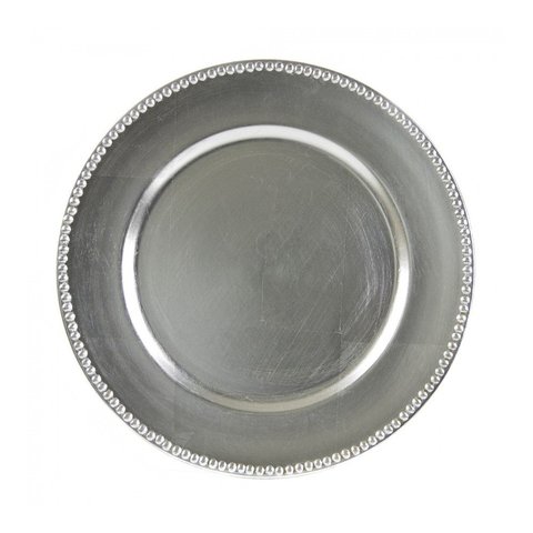 Silver Beaded Charger Silver Beaded Charger
