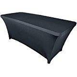 8' Stretch Table Cover - Black