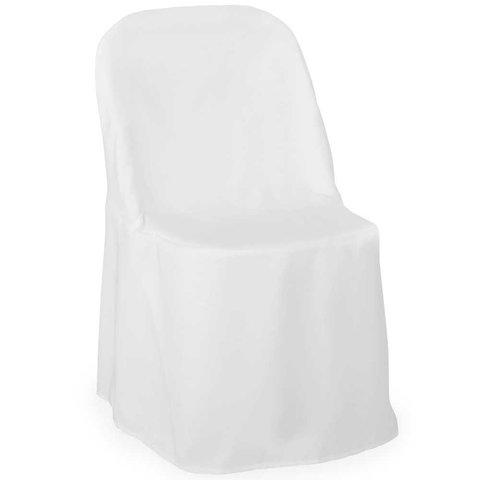 White Polyester Folding Chair Cover White Polyester Folding Chair Cover