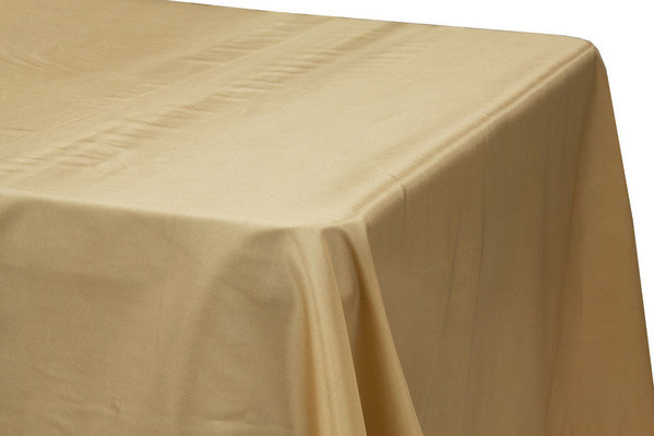 6' Gold Taffeta Tablecloth