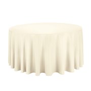 120" Round Tablecloth- Ivory