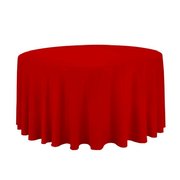 120" Round Tablecloth- Red