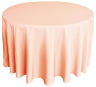 120" Round Tablecloth- Peach