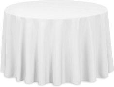 108” white tablecloth