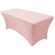 6' Stretch Table Cover- Rose Gold/Blush