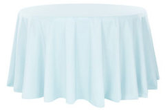 132" Round Tablecloth- Baby Blue