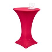 Stretch Cocktail Table Cover 30" Round 42" Tall (Dark Red)