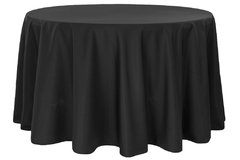 108" round black tablecloth