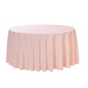 132" Round Tablecloth- Blush/Dusty Rose
