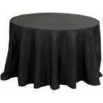 120" Round Tablecloth- Black