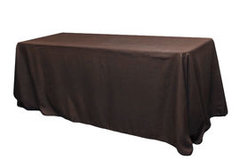 6' Polyester Tablecloth Brown