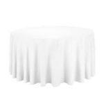 120" Round Tablecloth- White