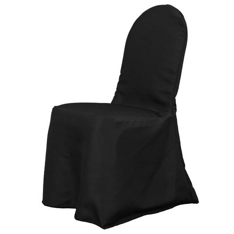 Black Polyester Banquet Chair Cover Black Polyester Banquet Chair Cover