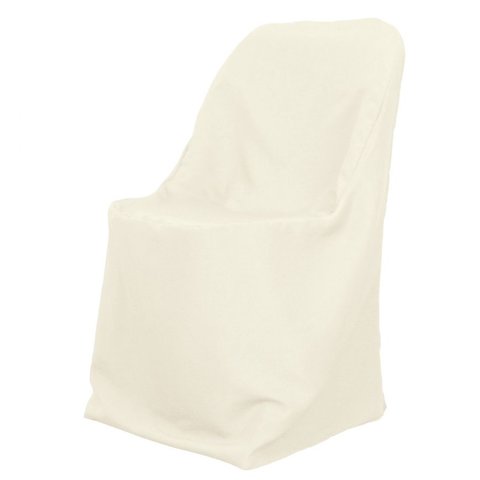 Ivory Polyester Folding Chair Cover Ivory Polyester Folding Chair Cover
