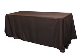 8' Polyester Tablecloth Brown