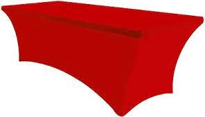6' Stretch Table Cover- Red