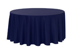 132" Round Tablecloth- Navy Blue