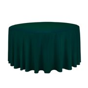 108" Round Tablecloth- Dark Green