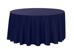 120" Round Tablecloth- Navy Blue