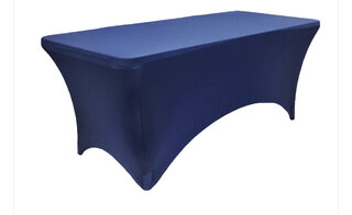 8' Stretch Table Cover - Navy Blue