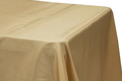 120” Gold Taffeta Tablecloth